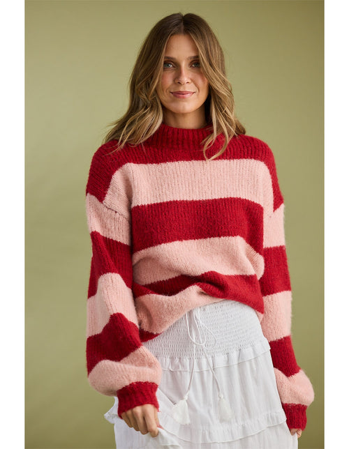 Island Knit | Red Stripe