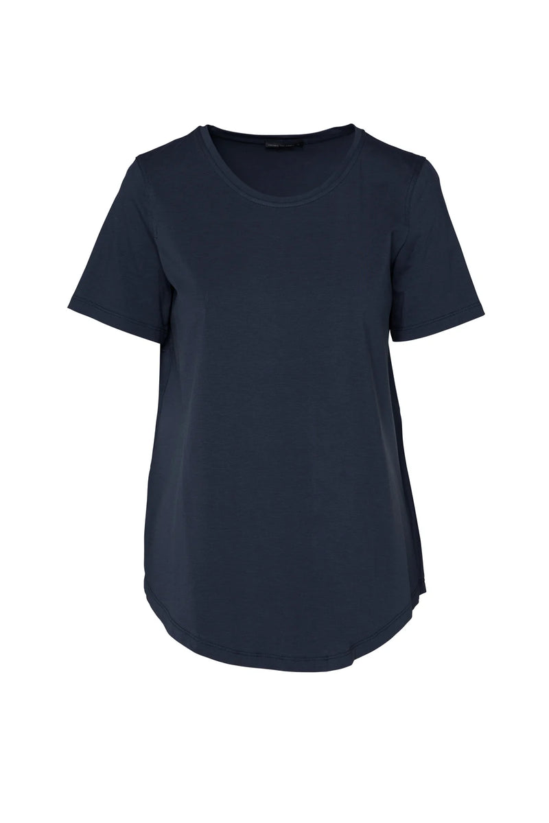Pima Cotton Short Sleeve Round Neck Top Siem | Sea