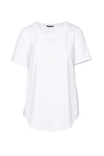 Pima Cotton Short Sleeve Round Neck Top Siem | White