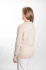 Oatmeal Classic V Neck Knit