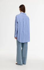 Riley Shirt | Navy/White Stripe