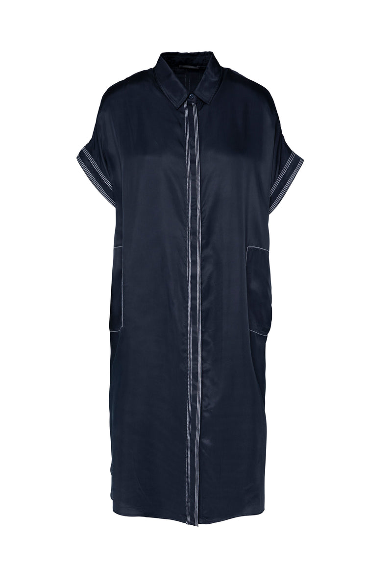 Dress Juan | Sea/White