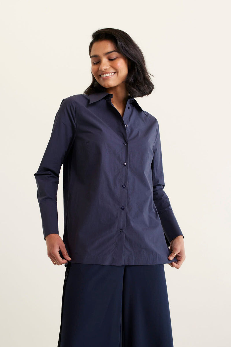 Primrose Shirt Pima | Navy