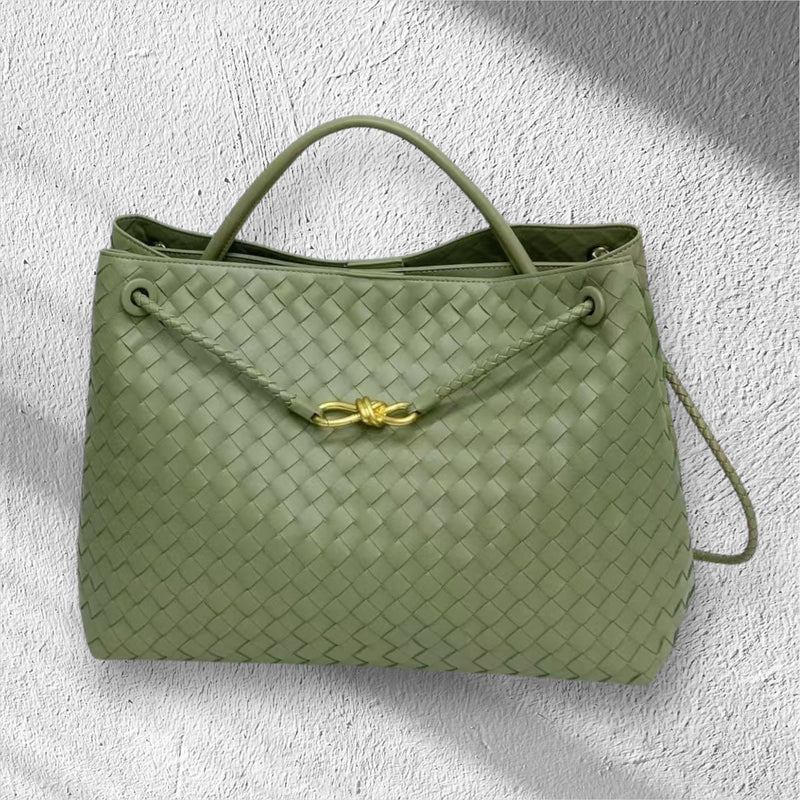 Woven Nubuck leather bag | Large