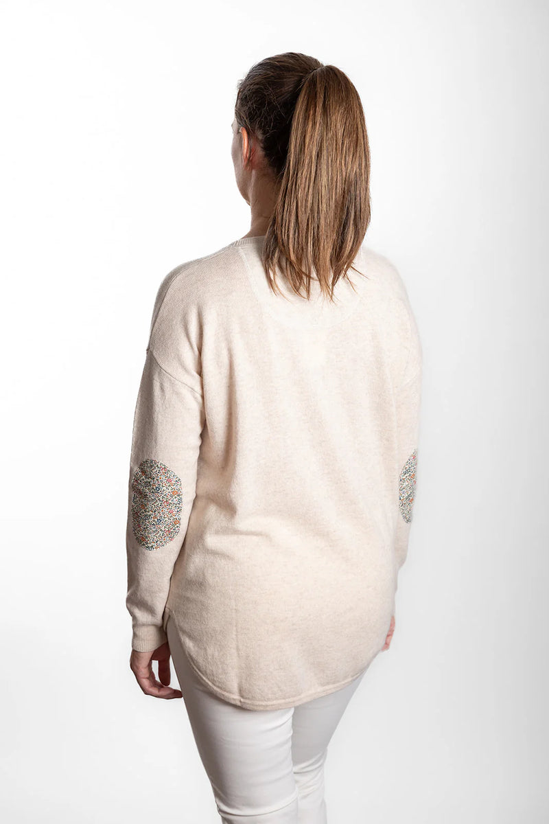 Oatmeal Swing Knit | Liberty patches