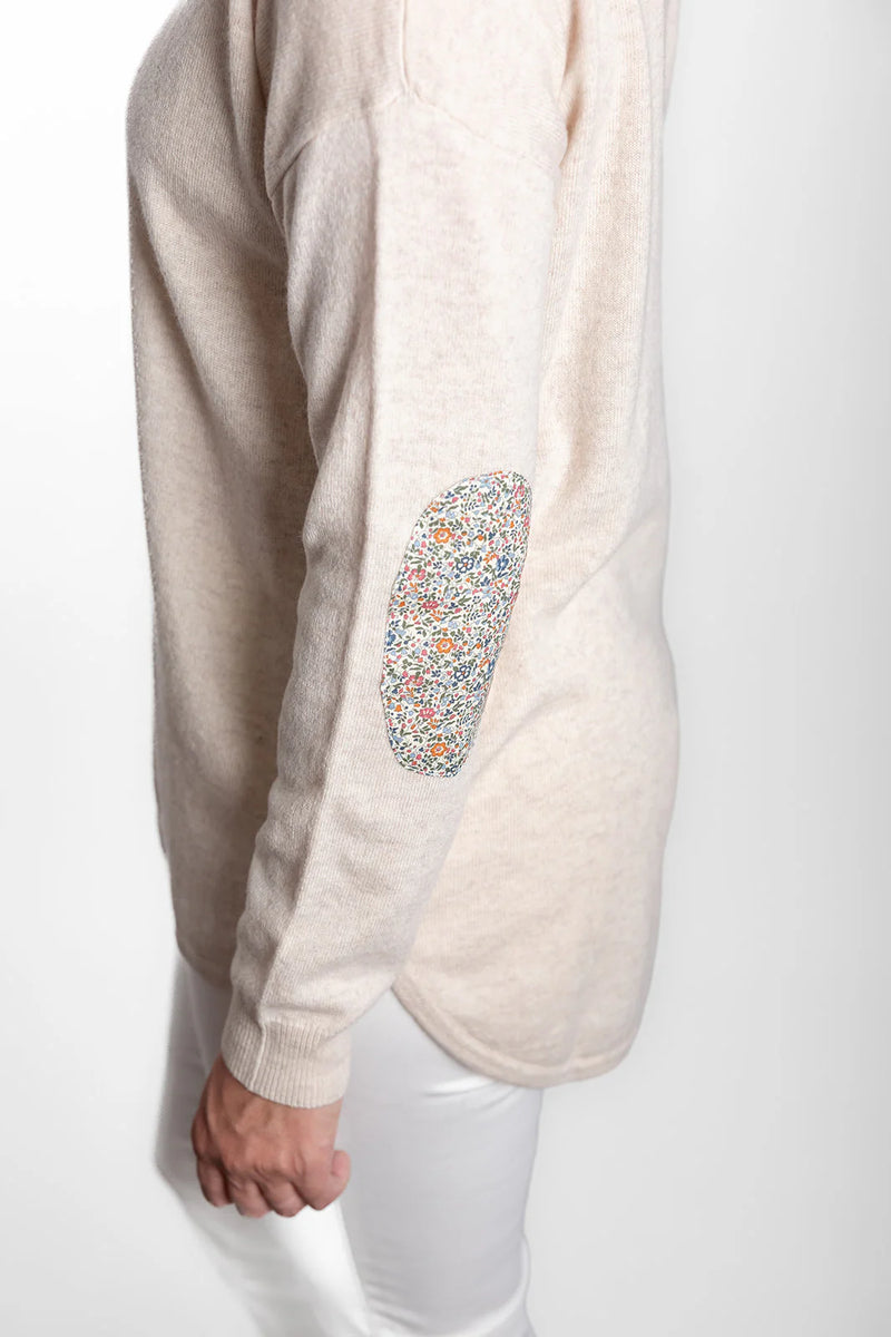 Oatmeal Swing Knit | Liberty patches