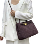 Woven Nubuck Suede leather bag | Small