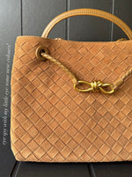 Woven Nubuck Suede leather bag | Small