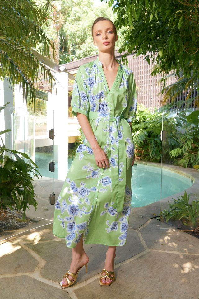 Taylor Sundance Ankle Dress | Green