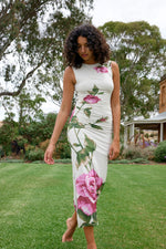 Ariel Mesh Dress | Antique Rose