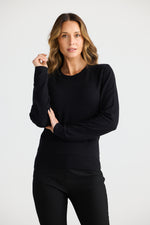 Breeze Long Sleeve Knit Top | Black