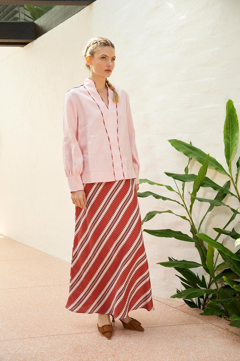 Skye Linen Blouse | Pink