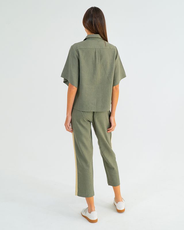 Leah Tapered Trouser | Khaki