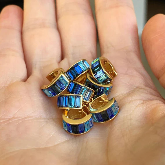Blue Ombre Crystal Huggies