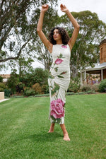 Ariel Mesh Dress | Antique Rose