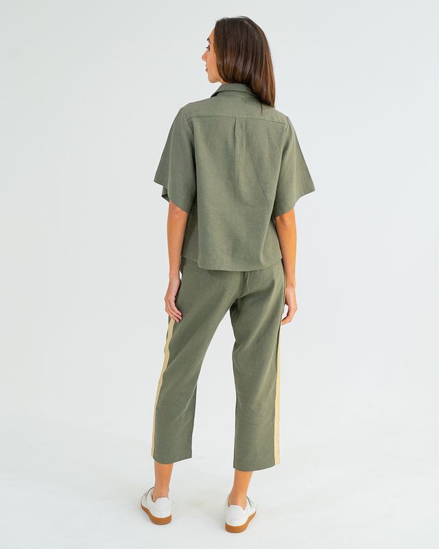 Leah Tapered Trouser | Khaki