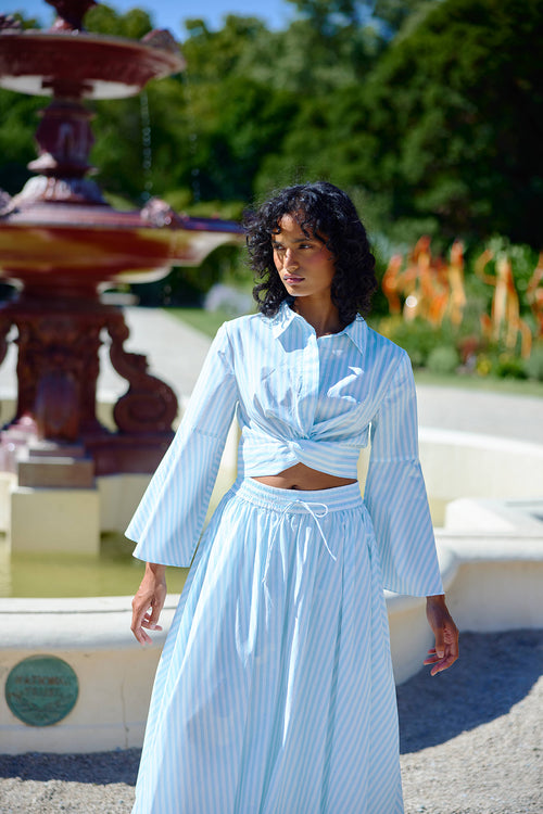 Gemma Skirt | Arctic Stripe