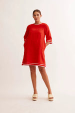 Claire Linen Dress | Red