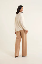 Roosevelt Merino Cashmere Sweater | White