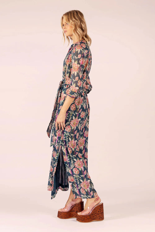 Mary Maxi Dress | Saint Teal Lurex