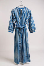 Cirque Long Dress | Stripe Cornflower