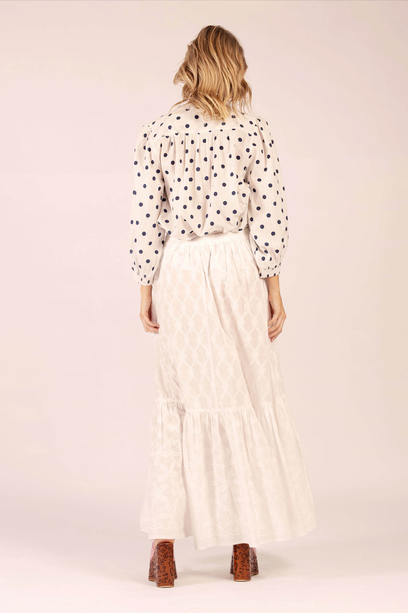 Jane Shirt | Polka Navy