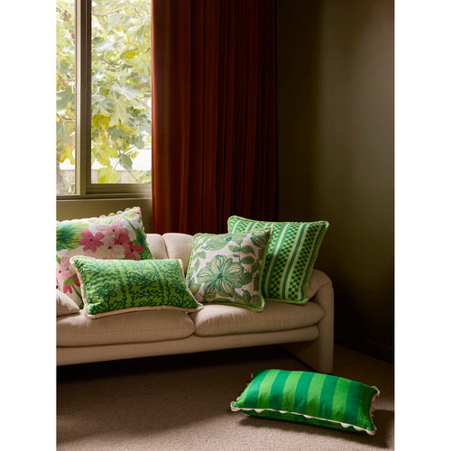 Bold Stripe Green Cushion