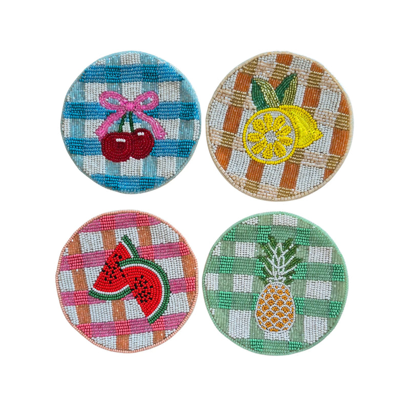 Beaded Coaster set of 4