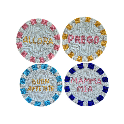 Beaded Coaster set of 4