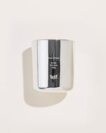 Silver Holiday Flannel Flower Candle