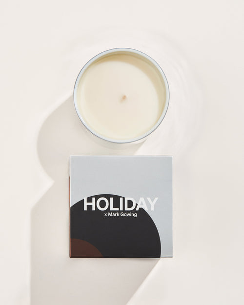 Silver Holiday Flannel Flower Candle