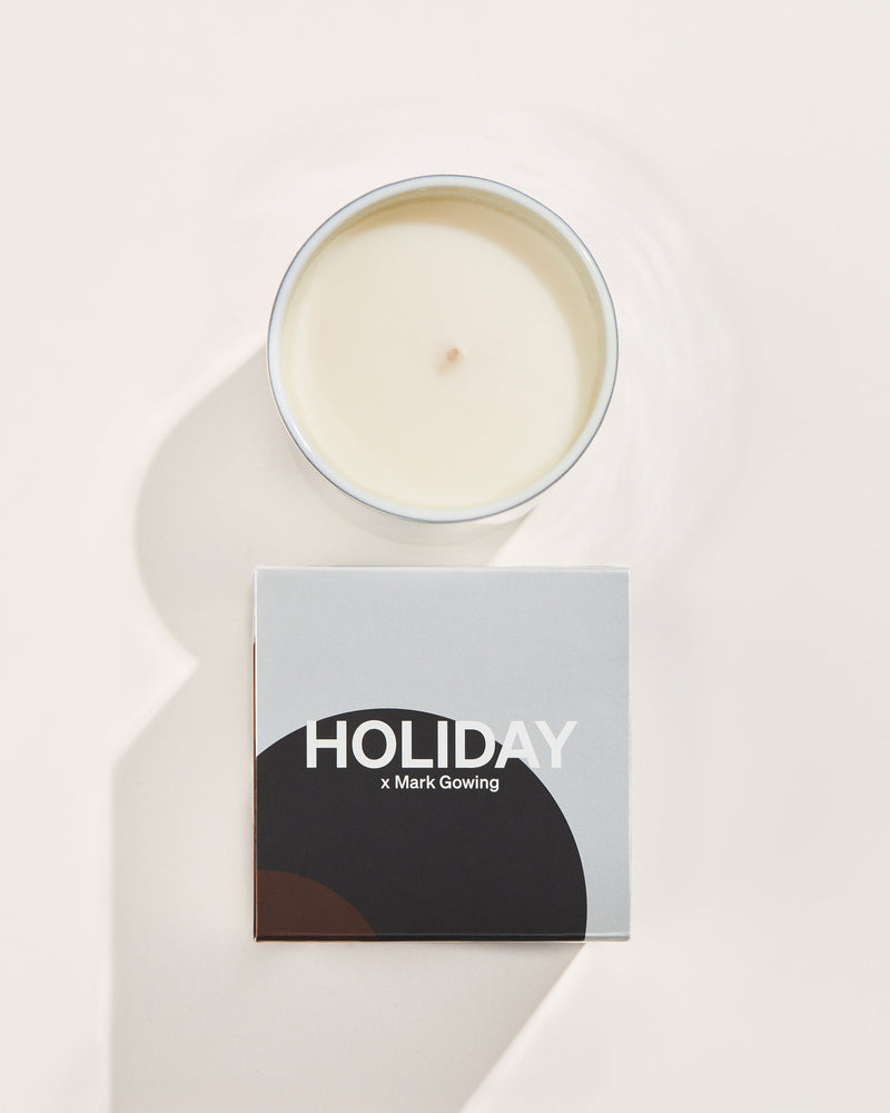 Silver Holiday Flannel Flower Candle