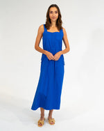 Cape Maxi Dress | Cobalt