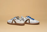 ELITE CLASSIC SNEAKER | WHITE LEOPARD SILVER BLUE