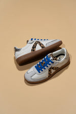 ELITE CLASSIC SNEAKER | WHITE LEOPARD SILVER BLUE