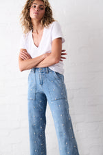 Celeste Pant Heart | 70's Blue