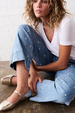 Celeste Pant Heart | 70's Blue