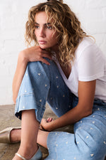 Celeste Pant Heart | 70's Blue