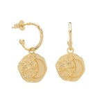 Night Sky Hoop Earrings Gold