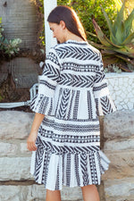 Ella Kaftan Dress | Monochrome