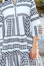 Ella Kaftan Dress | Monochrome