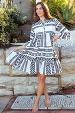 Ella Kaftan Dress | Monochrome
