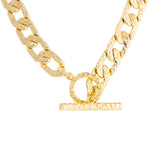 Antique Crystal T Bar Necklace
