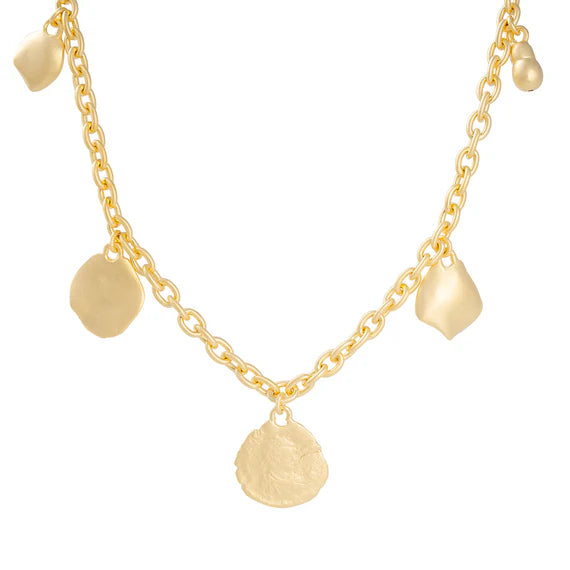 Gold Nomad Charm Necklace