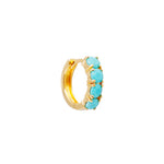 TURQUOISE MIDI HOOPS