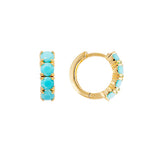 TURQUOISE MIDI HOOPS