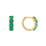 Green Agate Midi Earrings