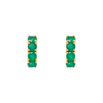Green Agate Midi Earrings