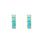 TURQUOISE MIDI HOOPS