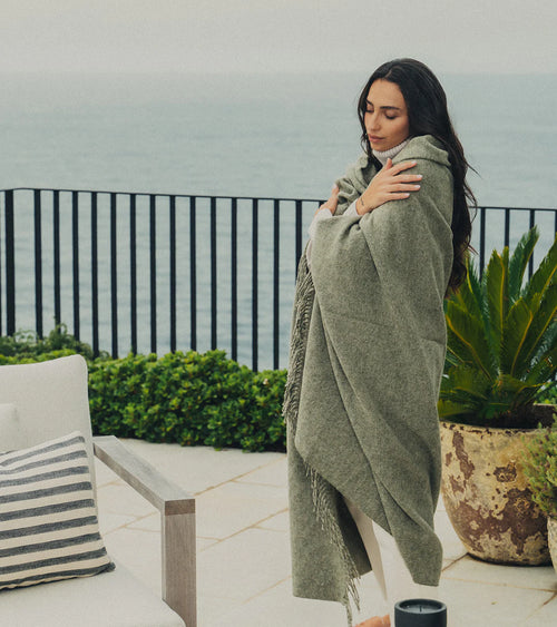 Merino Wool Throw | Olive